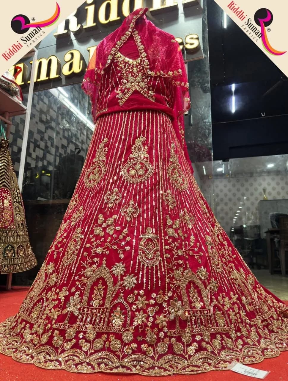 BEADS WORK LEHENGA